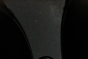 Night sky view from inside the TJO dome